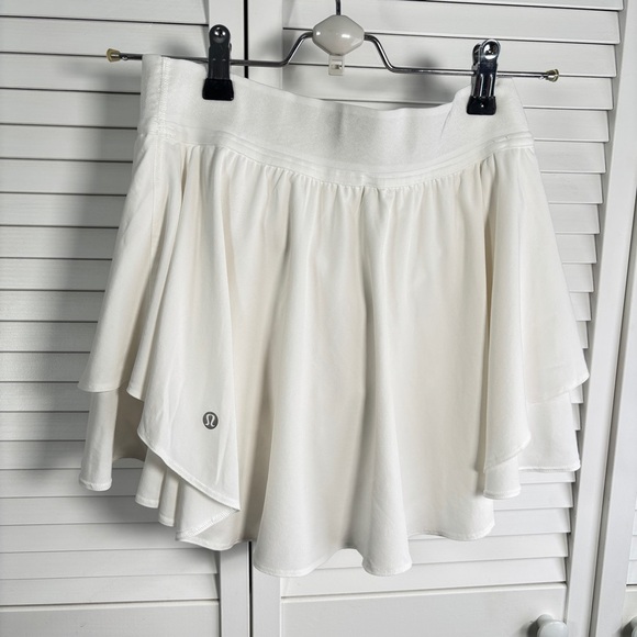 New Without Tag Lululemon Narrow Waistband Tennis Skirt- White Size 6 - Picture 5 of 15